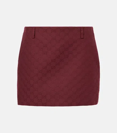 GUCCI GG CANVAS COTTON-BLEND MINISKIRT
