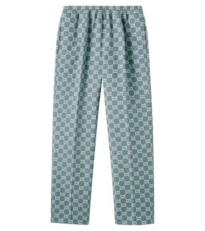 GUCCI GG CANVAS COTTON STRAIGHT PANTS