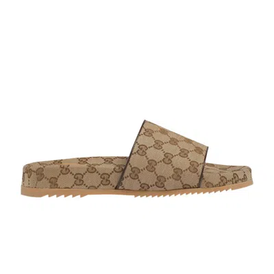 GUCCI GUCCI GG CANVAS SLIDE SANDAL 'BEIGE MONOGRAM'