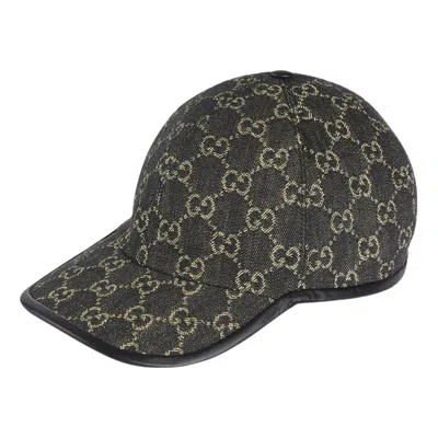 GUCCI Gucci GG Denim Baseball Hat 'Black Grey'
