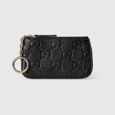 GUCCI GUCCI GG EMBLEM KEY POUCH