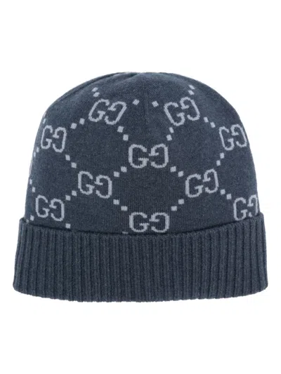 GUCCI GG-JACQUARD CASHMERE BEANIE