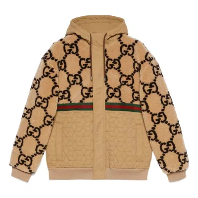 GUCCI Gucci GG Jacquard Jacket 'Beige Ebony'