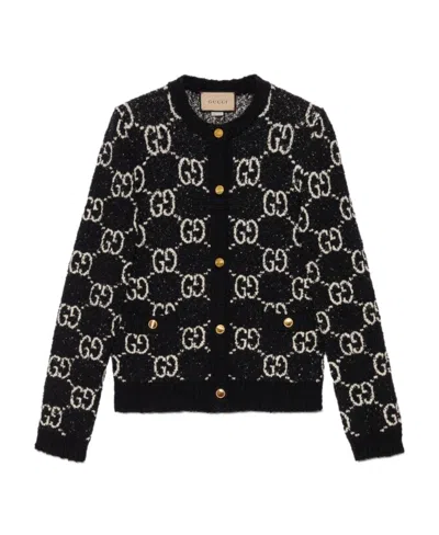 GUCCI GG-JACQUARD KNITTED CARDIGAN