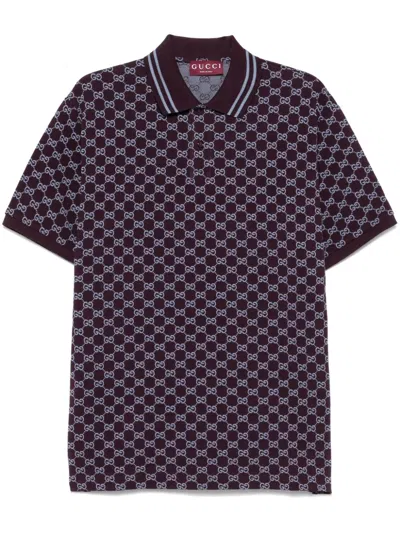 GUCCI GG-JACQUARD PIQUÉ POLO SHIRT