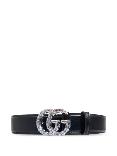 GUCCI GG MARMONT CRYSTAL-EMBELLISHED BELT