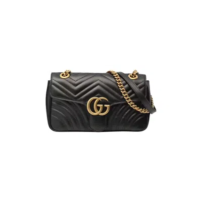 GUCCI GUCCI GG MARMONT SMALL MATELASSÉ SHOULDER BAG 'BLACK'