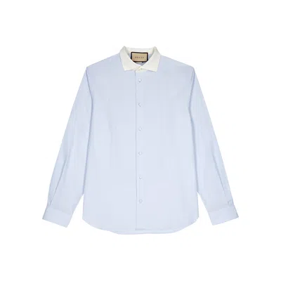 GUCCI GUCCI GG-MONOGRAMMED COTTON-POPLIN SHIRT