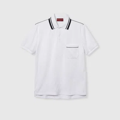 GUCCI GUCCI GG NYLON AND COTTON POLO SHIRT