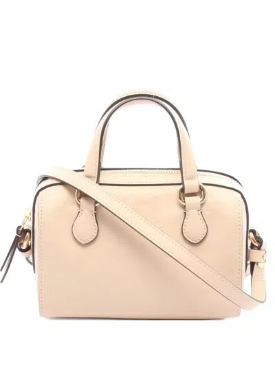 GUCCI GG-PATTERN LEATHER TWO-WAY HANDBAG