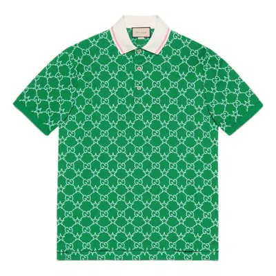 GUCCI Gucci GG Stretch Cotton Polo 'Green'