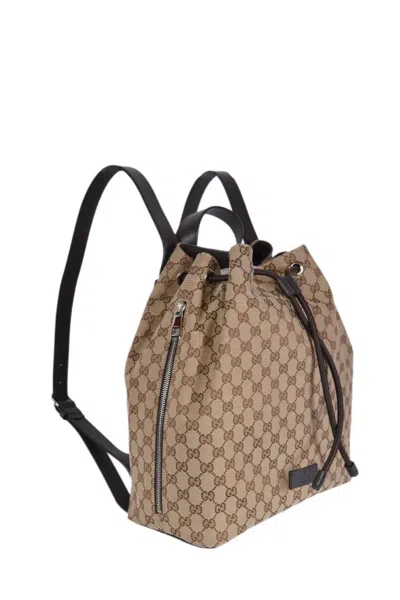 GUCCI GG SUPREME BACKPACK IN BROWN CANVAS