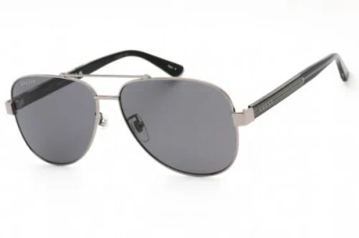 GUCCI GUCCI GG0528S-007-63 SUNGLASSES SIZE 63MM 150MM 14MM RUTHENIUM MEN