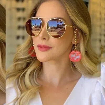 GUCCI GUCCI GG0725S-002-61 GOLD SUNGLASSES