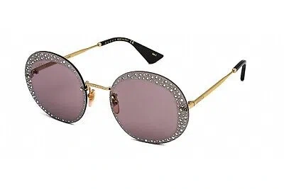 GUCCI GUCCI GG0899S 001 SUNGLASSES GOLD FRAME VIOLET LENSES 61MM