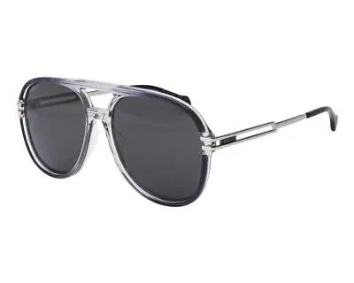 GUCCI GUCCI GG1104S-001-61 GREY SILVER GREY SUNGLASSES
