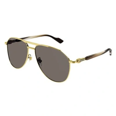 GUCCI GUCCI GG1220S 002 GOLD/BROWN 59-14-145 SUNGLASSES