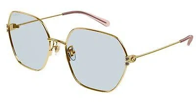 GUCCI GUCCI GG1285SA-004 GOLD GOLD LIGHT BLUE SUNGLASSES