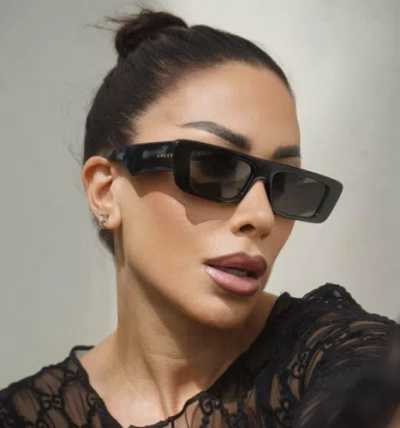 GUCCI GUCCI GG1331S-002 BLACK BLACK BROWN SUNGLASSES