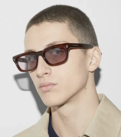 GUCCI GUCCI GG1524S-005 GUCCI HAVANA HAVANA VIOLET SUNGLASSES