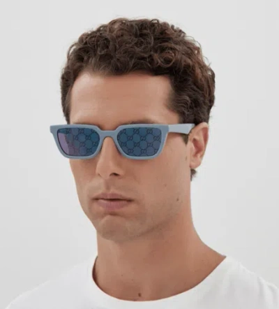 GUCCI GUCCI GG1539S-003-55 LIGHT BLUE SUNGLASSES