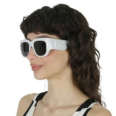 GUCCI GUCCI GG1545S-003-53 SHINY PASTEL LIGHT GREY SUNGLASSES