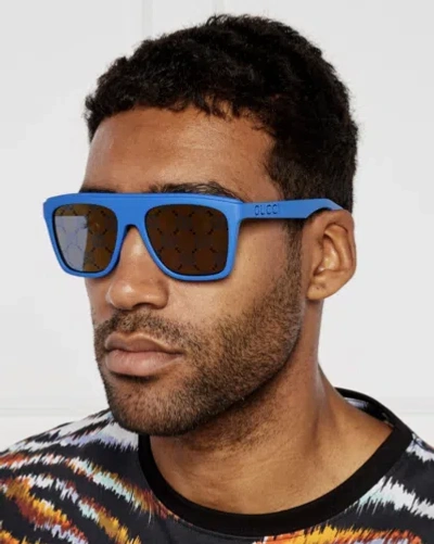 GUCCI GUCCI GG1570S-004 BLUE SUNGLASSES
