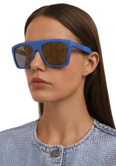 GUCCI GUCCI GG1570S-004 BLUE SUNGLASSES