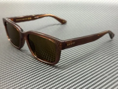 GUCCI GUCCI GG1583S 004 BROWN TRANSPARENT MEN'S LARGE 56 MM SUNGLASSES