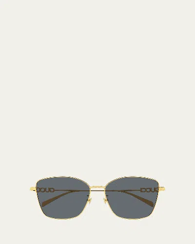 GUCCI GG1805SA LOGO-PRINT METAL SUNGLASSES