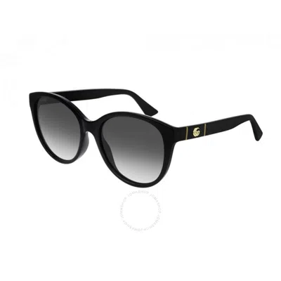 GUCCI GUCCI GREY GRADIENT ROUND LADIES SUNGLASSES GG0631S 001 56