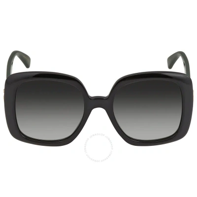 GUCCI GUCCI GREY GRADIENT SQUARE LADIES SUNGLASSES GG0713S 006 55