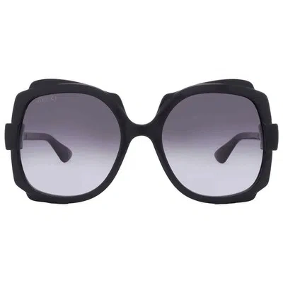 GUCCI GUCCI GREY IRREGULAR LADIES SUNGLASSES GG1431S 001 57 GG1431S 001 57