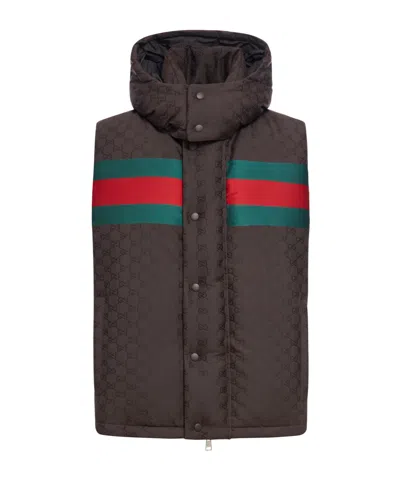 GUCCI GUCCI GG PRINTED PADDED GILET