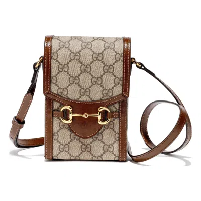 GUCCI Gucci Horsebit 1955 mini bag in GG Supreme 'Brown'