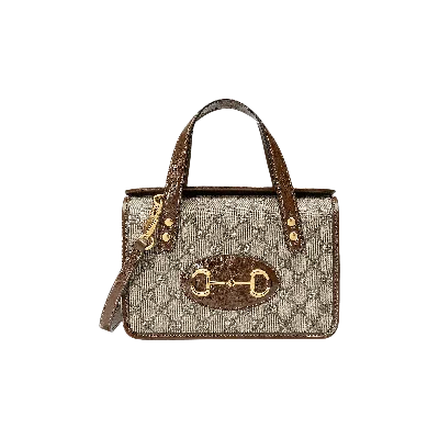 GUCCI GUCCI HORSEBIT 1955 MINI TOP HANDLE BAG 'BROWN'