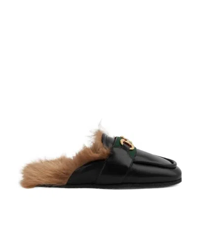 GUCCI GUCCI LEATHER SLIPPERS