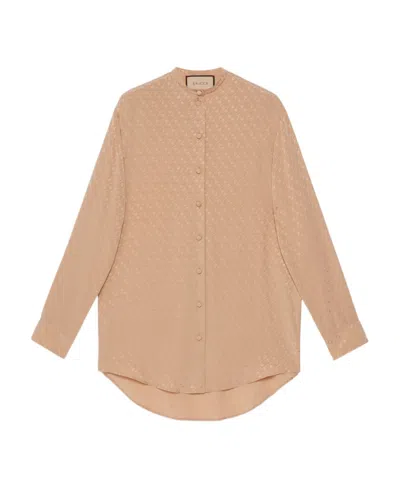 GUCCI HORSEBIT-EMBROIDERED LONG-SLEEVE SHIRT