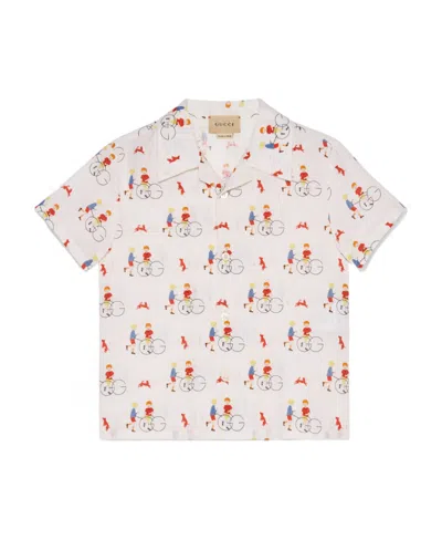 GUCCI GUCCI KIDS ALL-OVER PATTERNED SHORT-SLEEVED SHIRT