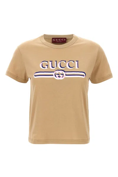 GUCCI 'GUCCI INCROCIO GG E WEB' T-SHIRT