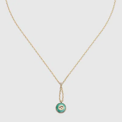 GUCCI GUCCI INTERLOCKING 18K PENDANT NECKLACE