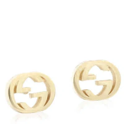 GUCCI GUCCI INTERLOCKING GOLD EARRINGS