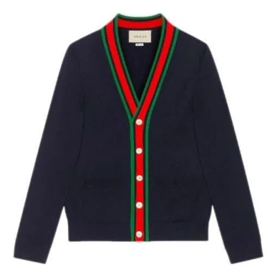 GUCCI Gucci Knit Wool Cardigan 'Blue'