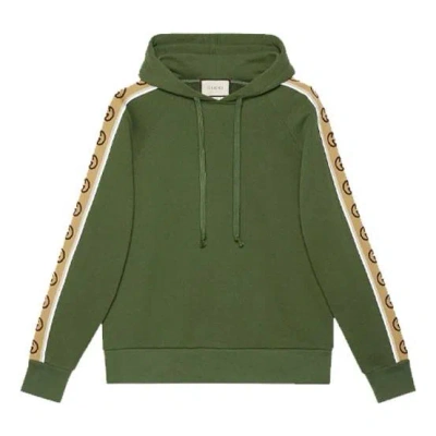 GUCCI Gucci Knitted Cotton Hooded Sweater For Men Green