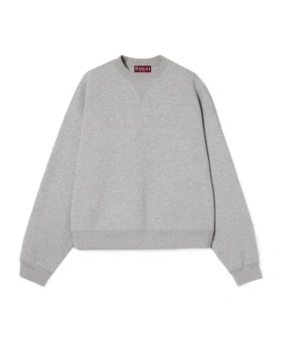 GUCCI GUCCI JERSEY EMBOSSED SWEATSHIRT