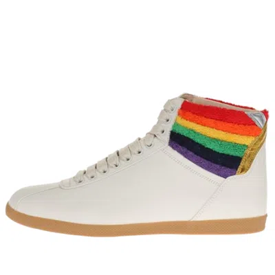 GUCCI Gucci Lace Up High Top 'Rainbow Heel Collar'