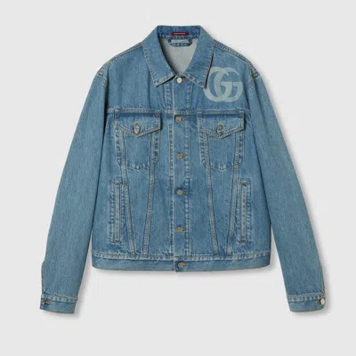 GUCCI GUCCI LASERED DOUBLE G DENIM JACKET