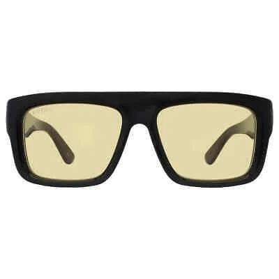 GUCCI GUCCI LIGHT YELLOW RECTANGULAR MEN'S SUNGLASSES GG1461S 004 55 GG1461S 004 55