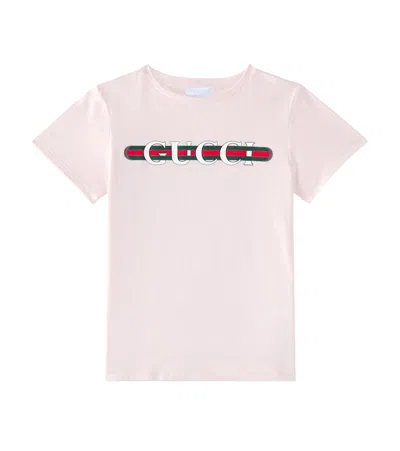 GUCCI LOGO COTTON JERSEY T-SHIRT