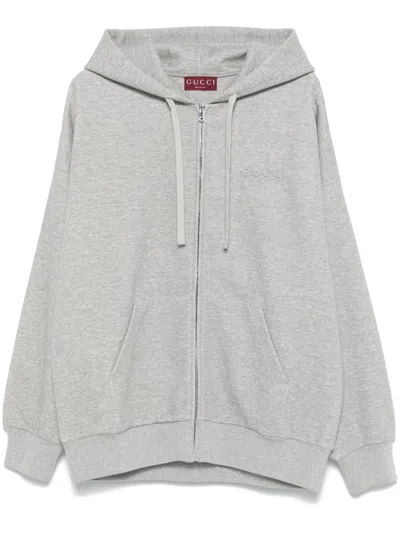 GUCCI LOGO-EMBOSSED HOODIE
